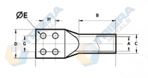 Copper 4 Hole Lugs- Structure