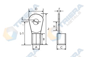 Ring Type Tinned Non Insulated Copper Terminals Structure